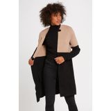 MORGAN - Lange Bicolor Vest - Kastanje - Viscose