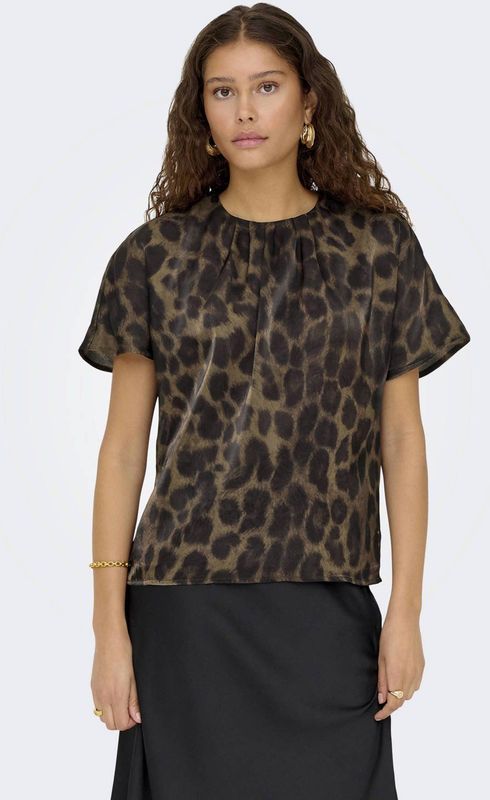 ONLY top met panterprint bruin