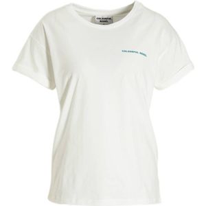 Colourful Rebel T-shirt Summer Essence met backprint wit/ lila