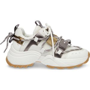 Steve Madden Tazmania chunky sneakers ecru/grijs/goud