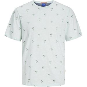 JACK & JONES JUNIOR T-shirt JORPALM met all over print lichtblauw/blauw