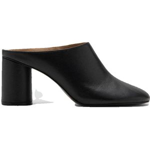 Mango leren muiltjes zwart