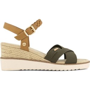 ESPRIT espadrilles beige/groen