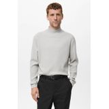 Mango Man trui rib gebreid wit