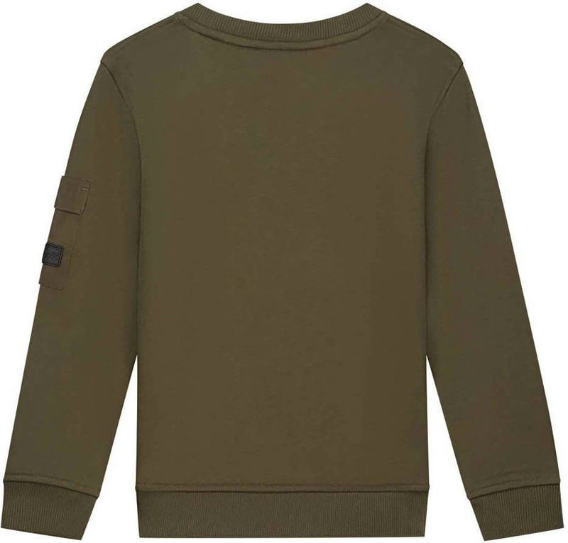 Malelions Kids Nylon Pocket Sweater - Moss Green 4-104