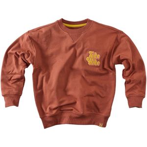 Z8 sweater Austin met tekst bruin