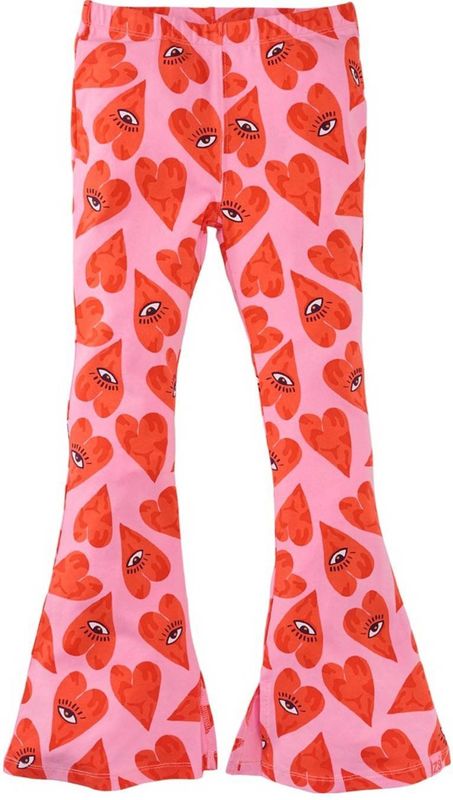 Z8 - Broek - Roze/Rood - Kinderbroek - Hartjespatroon
