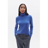 Caroll coltrui van kasjmier blauw fijn gebreid