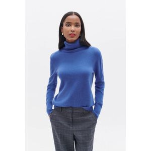 Caroll coltrui van kasjmier blauw fijn gebreid