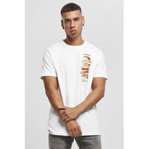 Mister Tee T-shirt A Burger met Printopdruk Wit