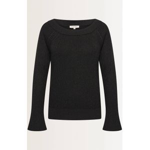 CLAUDIA BY CLAUDIA STRÄTER pullover zwart rib gebreid