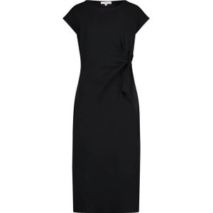 Claudia Sträter travelstof midi jurk zwart