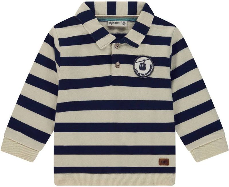 Babyface gestreepte sweater ecru