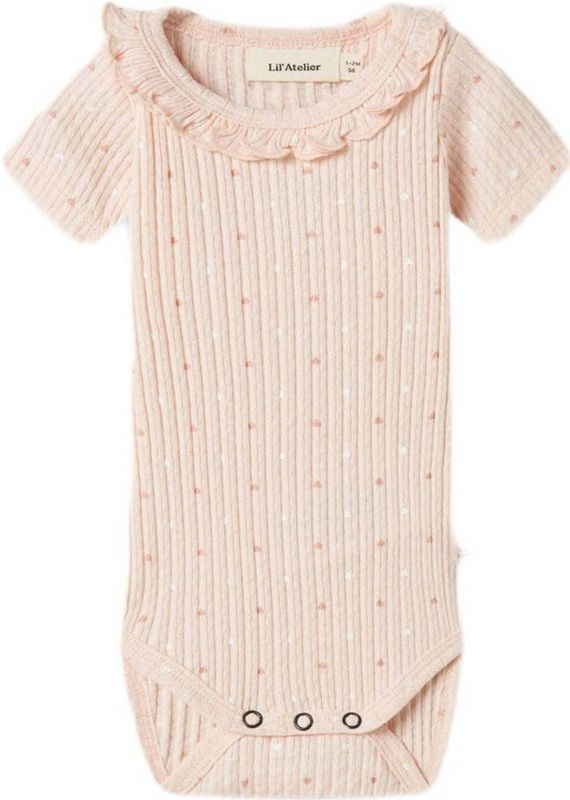 LIL' ATELIER BABY romper NBFHULLA lichtroze