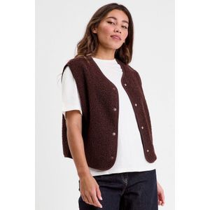 Cache Cache teddy gilet donkerbruin