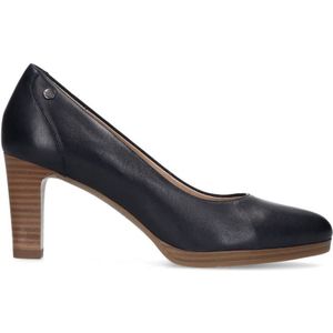 No Stress Leren Pumps Donkerblauw