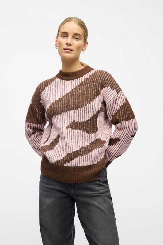 Object - Leylo - Gebreide Pullover - Bruin - Dames
