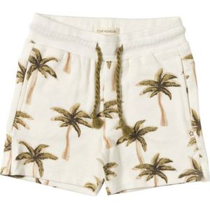 Your Wishes sweatshort Ross met all over print offwhite/groen