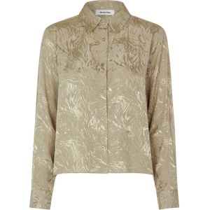 Modström blouse met all over print beige/goud