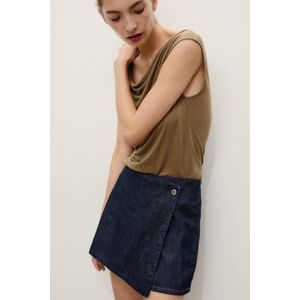 Mango denim skort dark blue denim