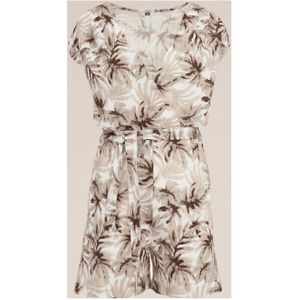 WE Fashion playsuit met all over print beige,wit,bruin