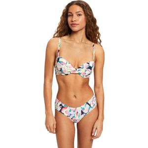 ESPRIT Women Beach voorgevormde beugel bikinitop blauw/roze/geel