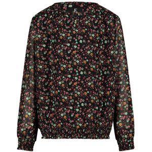 Jake Fischer top met all over print zwart/multi