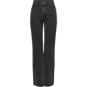 ONLY high waist wide leg jeans ONLCAMILLE black denim