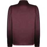 Poools - Blouse - Bordeaux - Effen - Halslijn Polokraag