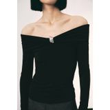 MANGO Shirt 'XJESSY'  zwart