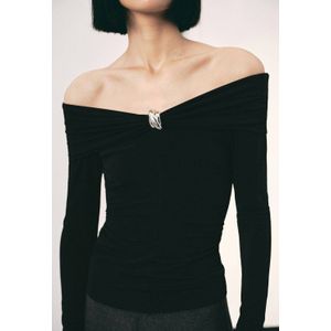 MANGO Shirt 'XJESSY'  zwart