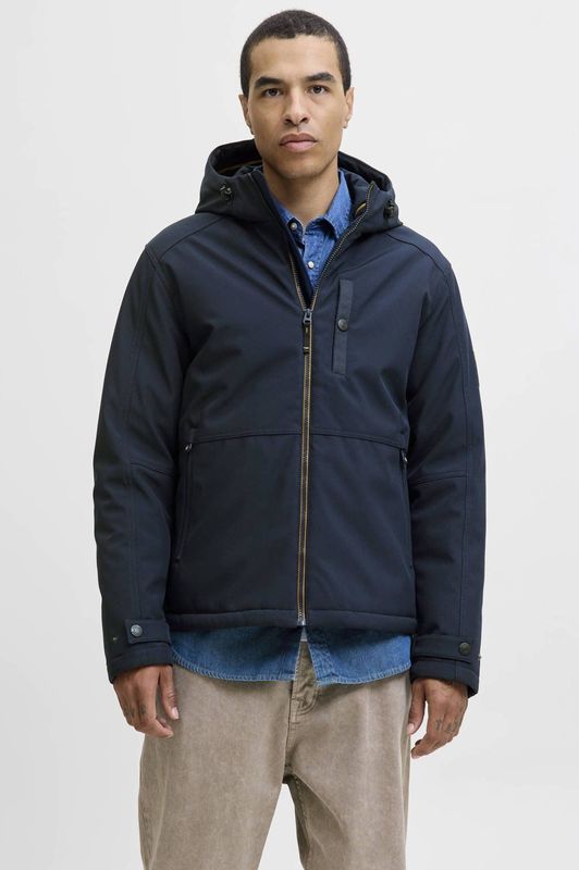 JACK & JONES - JJFINN - Softshell Jas - Donkerblauw - Gevoerd - Voor Heren