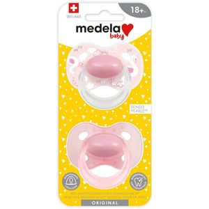 Medela Baby fopspeen Original 18+ powdery pink(2 stuks)