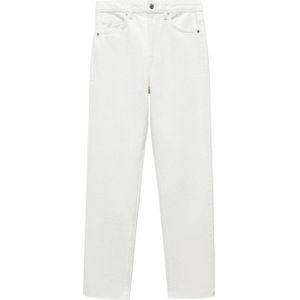 Mango cropped straight jeans wit