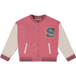 Stains&Stories baseball jacket roze/wit
