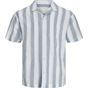 JACK & JONES PREMIUM gestreept regular fit overhemd JPRCCSUMMER lichtblauw