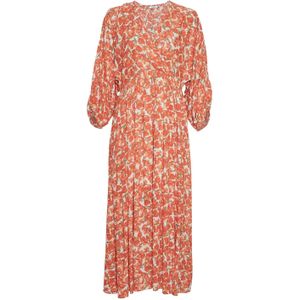 MSCH Copenhagen maxi jurk met all over print en plooien multi