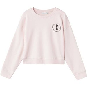 NAME IT KIDS sweater NKFLALULLE met backprint zachtroze