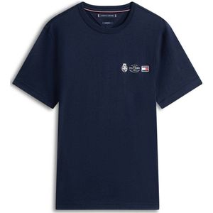 TOMMY HILFIGER - Shirt - Navy/Rood/Wit - T-shirt
