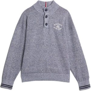 Tommy Hilfiger gemêleerde trui donkerblauw/wit