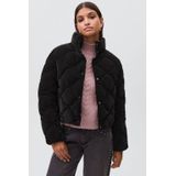 MANGO TEEN gewatteerde jas zwart