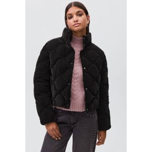 MANGO TEEN gewatteerde jas zwart
