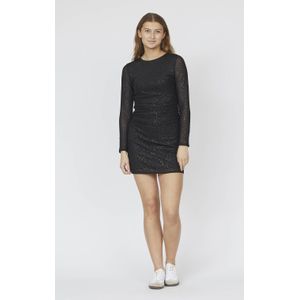 SisterS Point korte jurk met glitter zwart