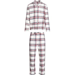 Tommy Hilfiger flanellen pyjama wit/rood/zwart