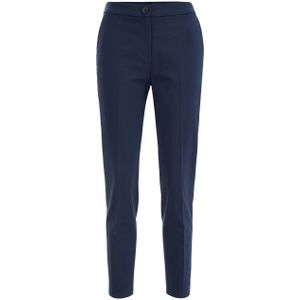 WE Fashion cropped regular fit chino donkerblauw