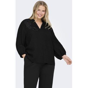 ONLY CARMAKOMA blousetop zwart met pailletten