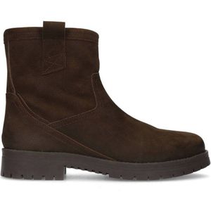 Manfield Leren Enkelboots Bruin