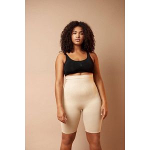 Zizzi high waist corrigerende short lichtbeige