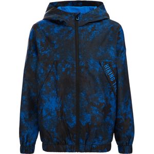 WE Fashion zomerjas met camouflageprint blauw/zwart