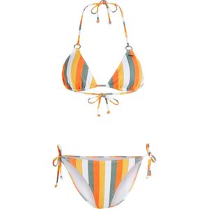 O'Neill voorgevormde triangel bikini Capri Bondey oranje/wit/groen
